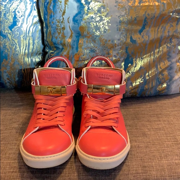 Buscemi Leather High-Top Sneakers - Picture 4 of 6